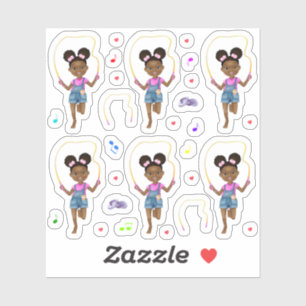 African American Girl Jump Rope