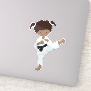 African American Girl, Karate Girl, Black Belt