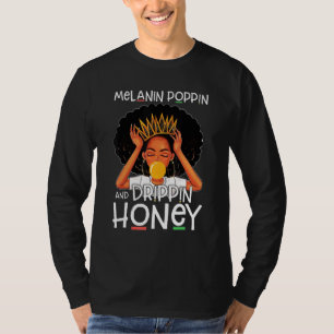 African American Girl Proud Of Black History Melan T-Shirt