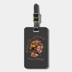 African American girl She believed She could Luggage Tag