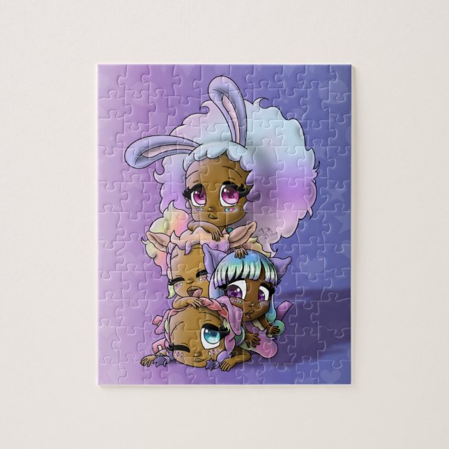 African American Girls Jigsaw Puzzle (Vertical)