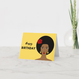 African American Happy Birthday Card