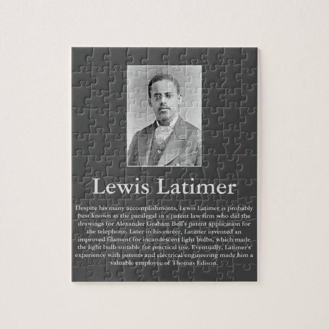 African-American History - Inventor Lewis Latimer Jigsaw Puzzle (Vertical)
