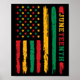 African American History Juneteenth Flag 1865 Poster