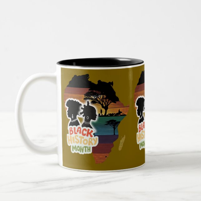  African American History Month Two-Tone Coffee Mug (Left)