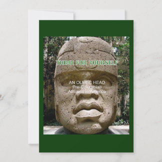 African American history Olmec head flyer Invitation
