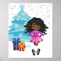 African American Irish Dancer Winter Christmas