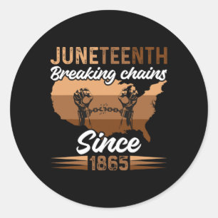 African American Juneteenth 1865  Classic Round Sticker