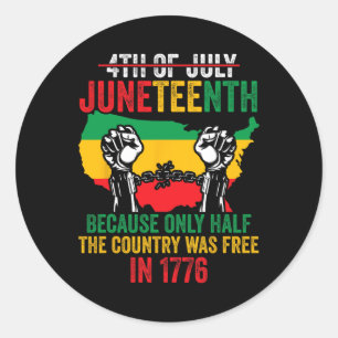 African American Juneteenth Black History Month 2 Classic Round Sticker