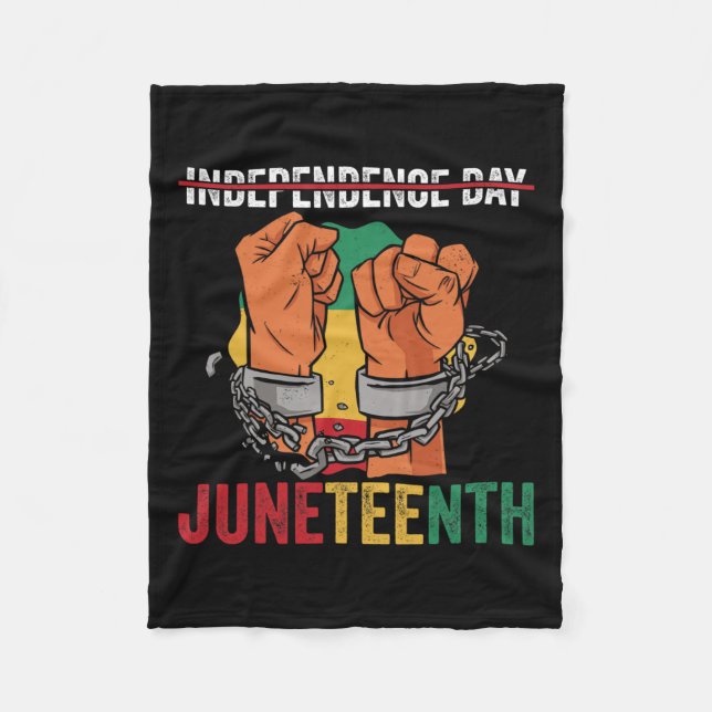 African American Juneteenth Black History Month  Fleece Blanket (Front)