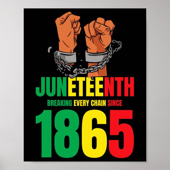 African American Juneteenth Breaking Every Chain S Poster (Front)