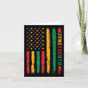 African American Juneteenth Flag 1865 Freedom Day  Card