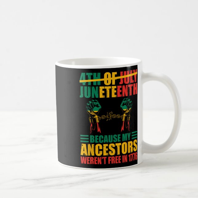 African American Juneteenth Is My Independence Day Coffee Mug (Right)