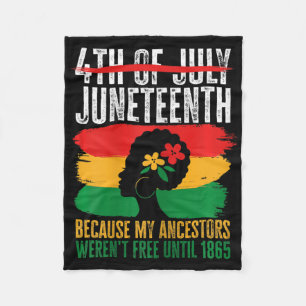 African American Juneteenth Is My Independence Day Fleece Blanket