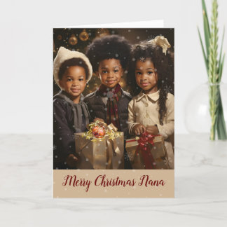 African American kids christmas card