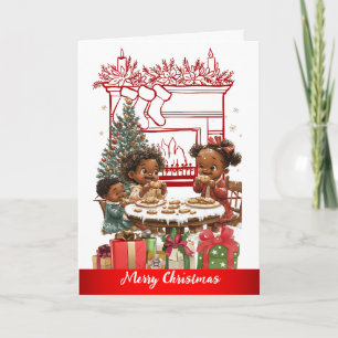 African American Kids Christmas Card
