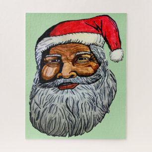 AFRICAN AMERICAN KRIS KRINGLE  JIGSAW PUZZLE