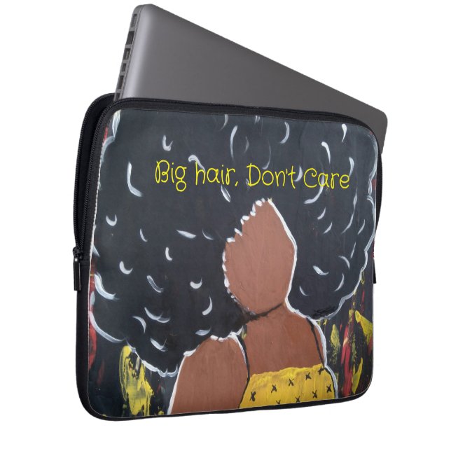 African American lady Rhonda Patton Big hair Laptop Sleeve (Front Right)