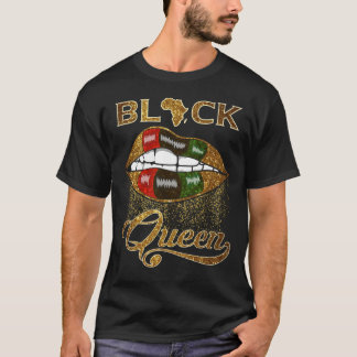 African American Lips Tshirt Women Girls Juneteent