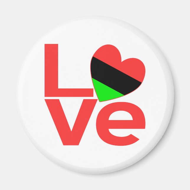 African American LOVE Magnet (Front)