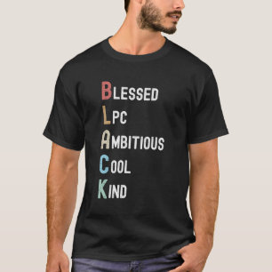 African American Lpc Therapist Black Acronym T-Shirt