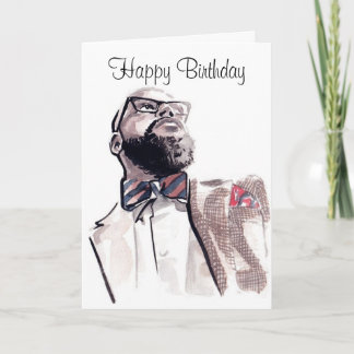 African American Male - Birthday Card