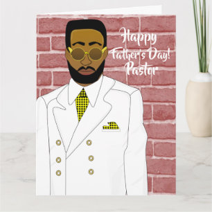 African American Male Suit Pastor's Father's Day Card