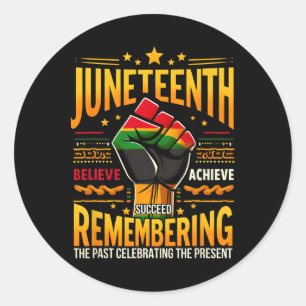 African American Melanin Juneteenth Remembering Th Classic Round Sticker