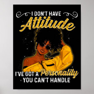 African American Melanin Queen Black Girl Magic Af Poster