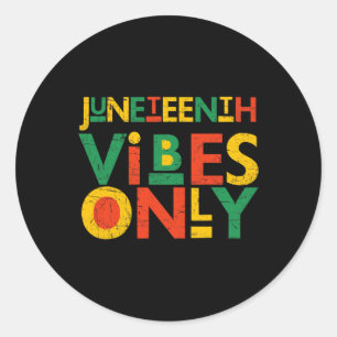 African American Men Juneteenth Black Women Classic Round Sticker