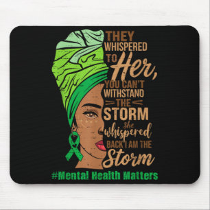 African American Mental Health Matters Black Woman Mouse Pad