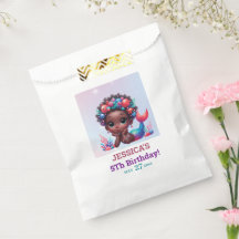 African American Mermaid 5Th Birthday 