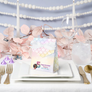 African American Mermaid 5Th Birthday  Favour Box