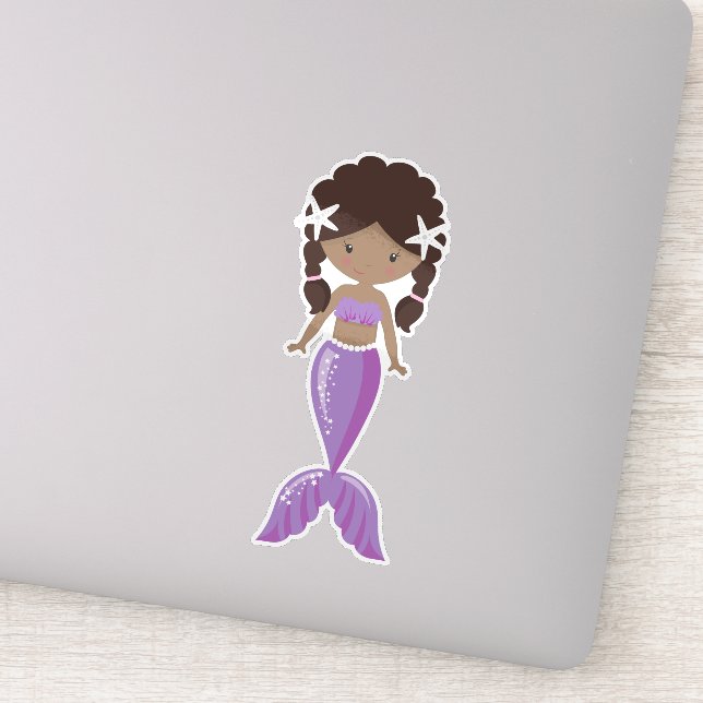 African American Mermaid, Cute Mermaid, Tail (Detail)