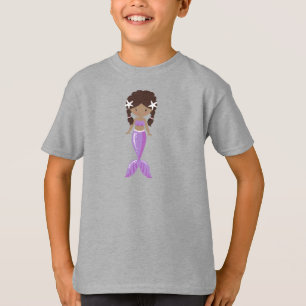 African American Mermaid, Cute Mermaid, Tail T-Shirt