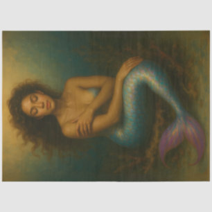 African American Mermaid Decoupage  Tissue Paper