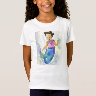 African American Mermaid girls tshirt