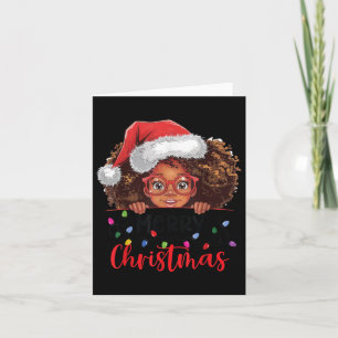 African American Merry Christmas African Black Wom Card