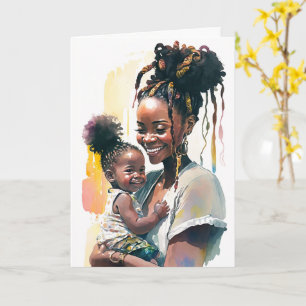 African-American Mother & Baby, Mothers Day Card