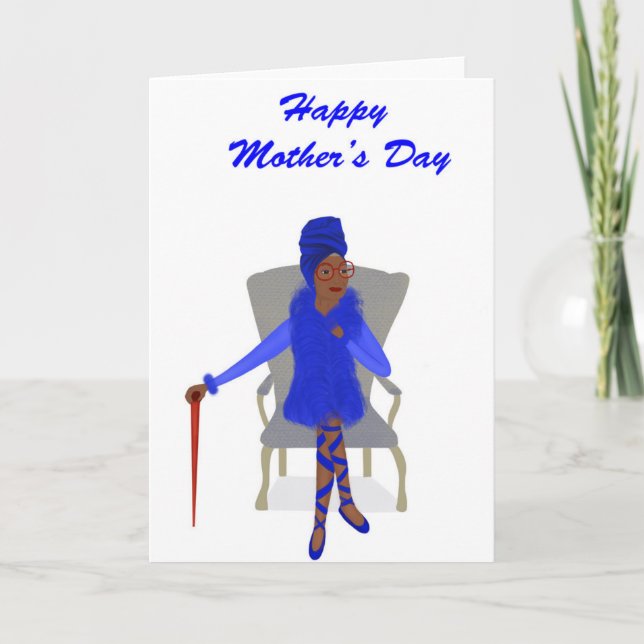 African American Mothers Day Card  (Front)