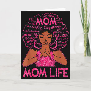 African American Mum Life Black Woman Happy Mother Card