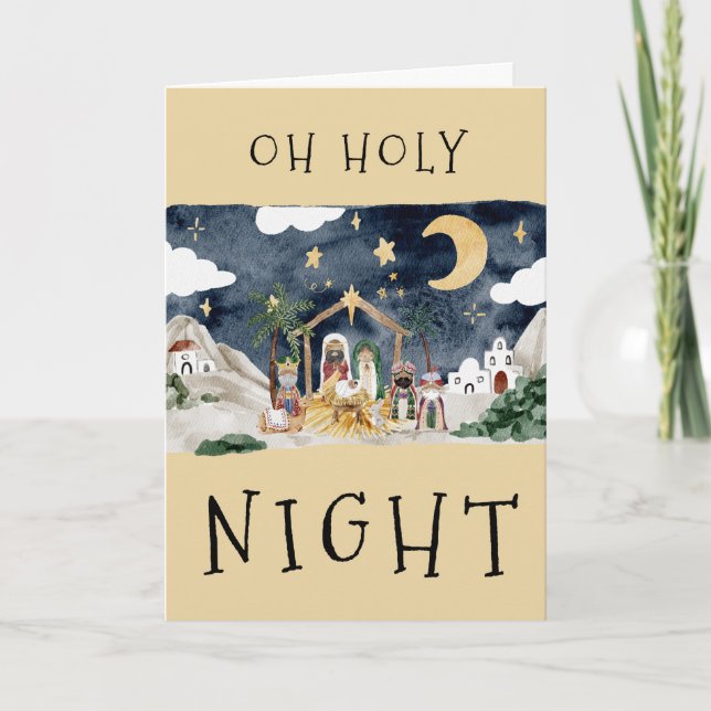 African American Nativity Christmas Card (Front)