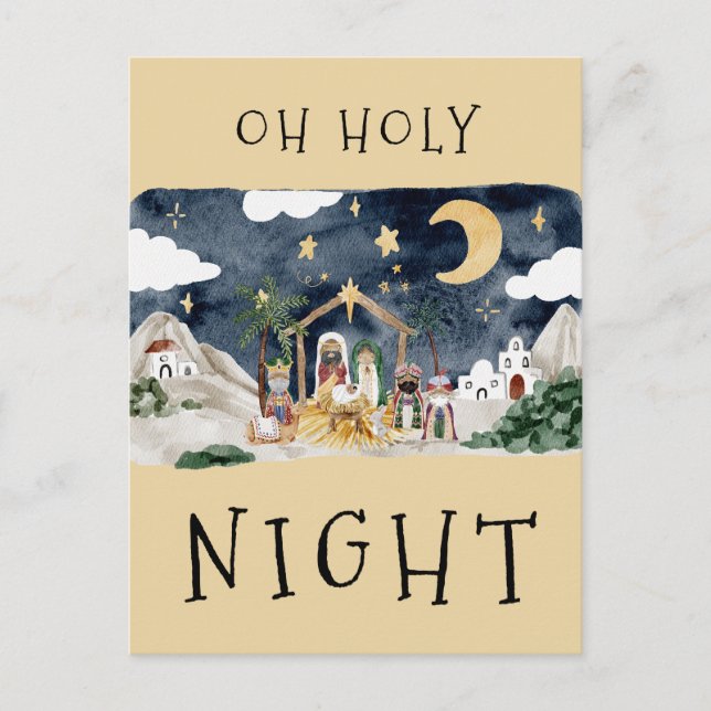 African American Nativity Christmas Card (Front)