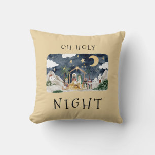 African American Nativity Christmas Card Cushion