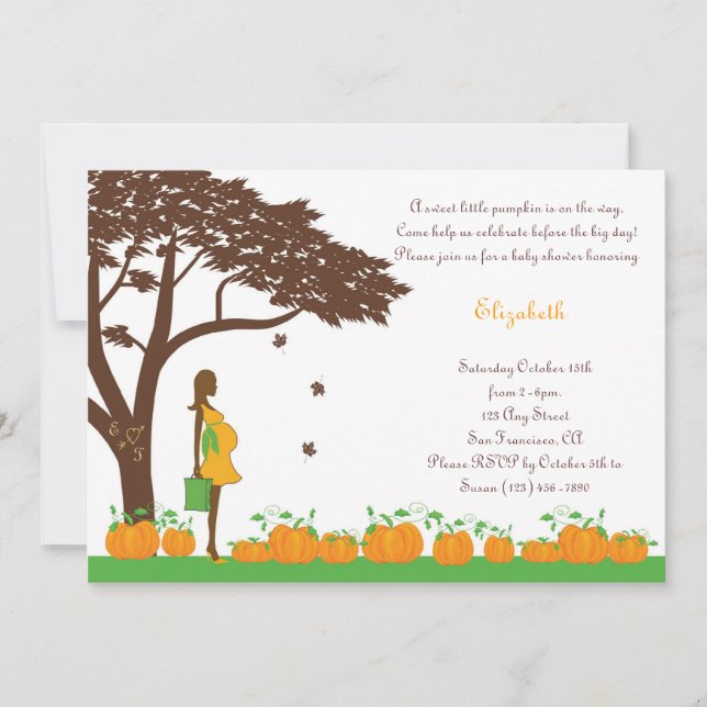 African American Neutral Baby Shower Invitations (Front)