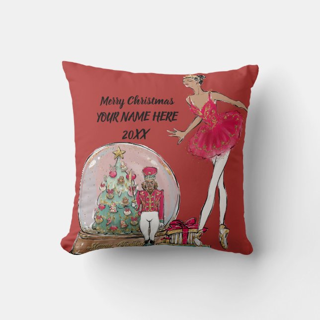 African American Nutcracker Ballet Dancer Ceramic  Cushion (Front)
