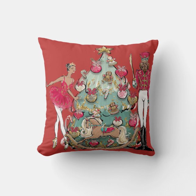 African American Nutcracker Ballet Dancer Cushion (Front)