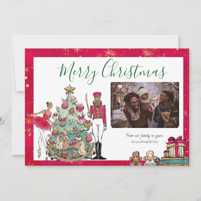African American Nutcracker Ballet Holiday Card (Front)