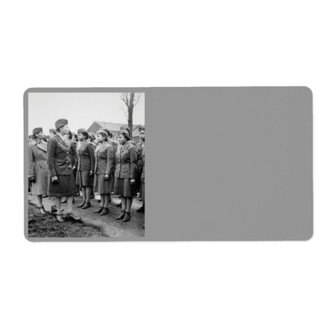 African American Office Inspects Troops (Front)