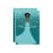 African American or Black Christmas Fairy on Teal